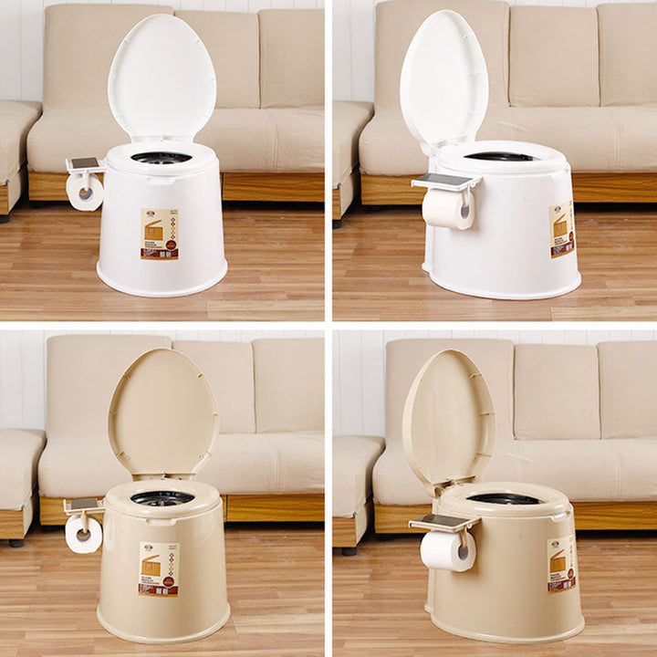 BowLift | Contemporary Plastic Floor-Mounted Toilet Bowl with Seat for the Bathroom
