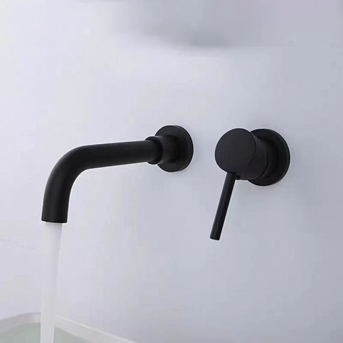BowLift | Modern 1- or 2-Handle Bathroom Sink Faucet Round Wall-Mounted Bathroom Faucet.
