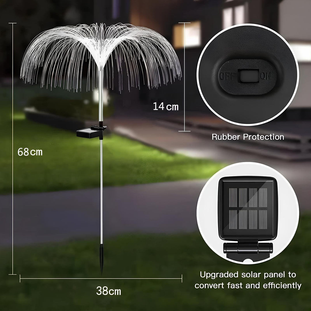 BowLift | Solar Garden Lights | Jellyfish Design with Color-Changing & Warm White Modes | 75cm