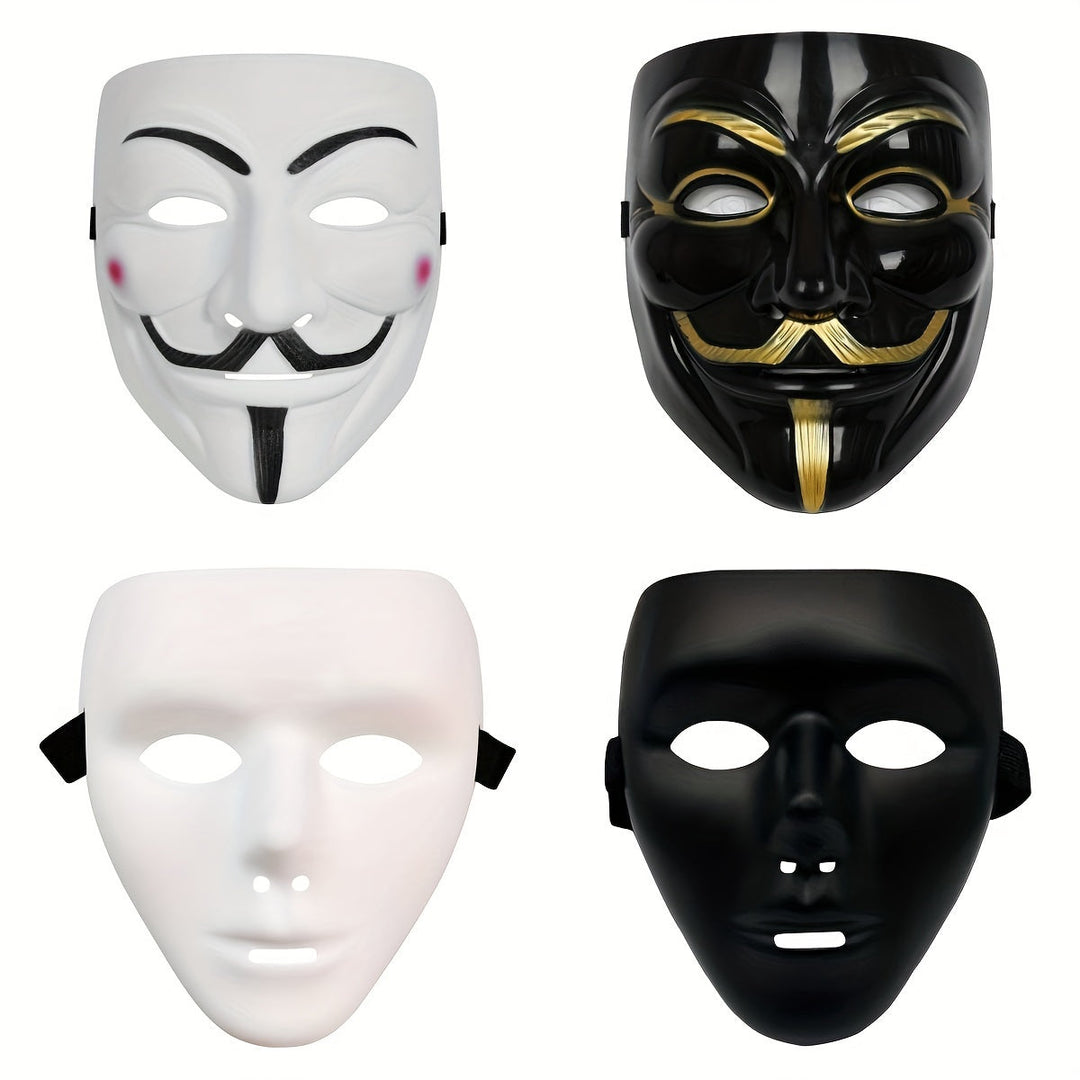 BowLift | Men’s Full Face Plastic Halloween Mask | Anonymous Cosplay