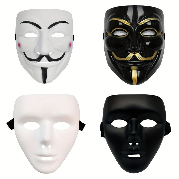 BowLift | Men’s Full Face Plastic Halloween Mask | Anonymous Cosplay