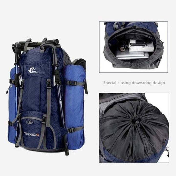 BowLift | 60L Waterproof Hiking Backpack | Lightweight, Ergonomic Design & Smart Storage for Day Hikes and Expeditions