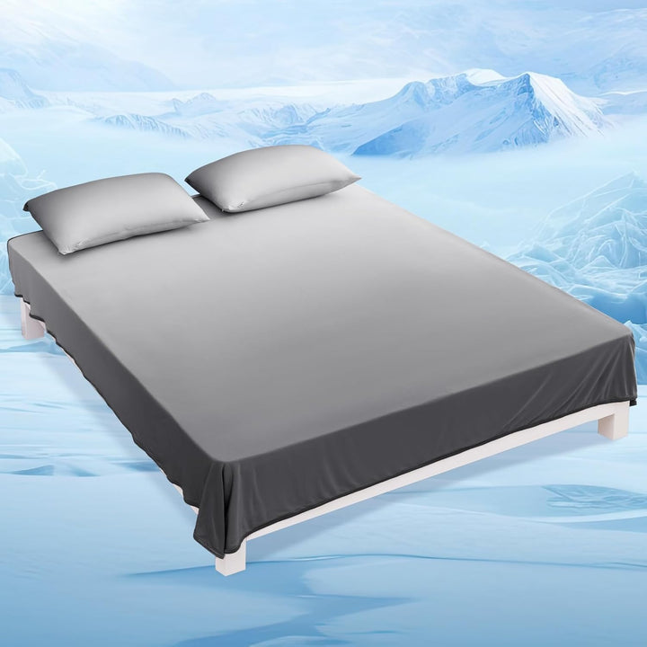 Q-Max > 0.5 Gradient Gray Cooling Blanket – Double-Sided, Breathable & Machine Washable | Bowlift