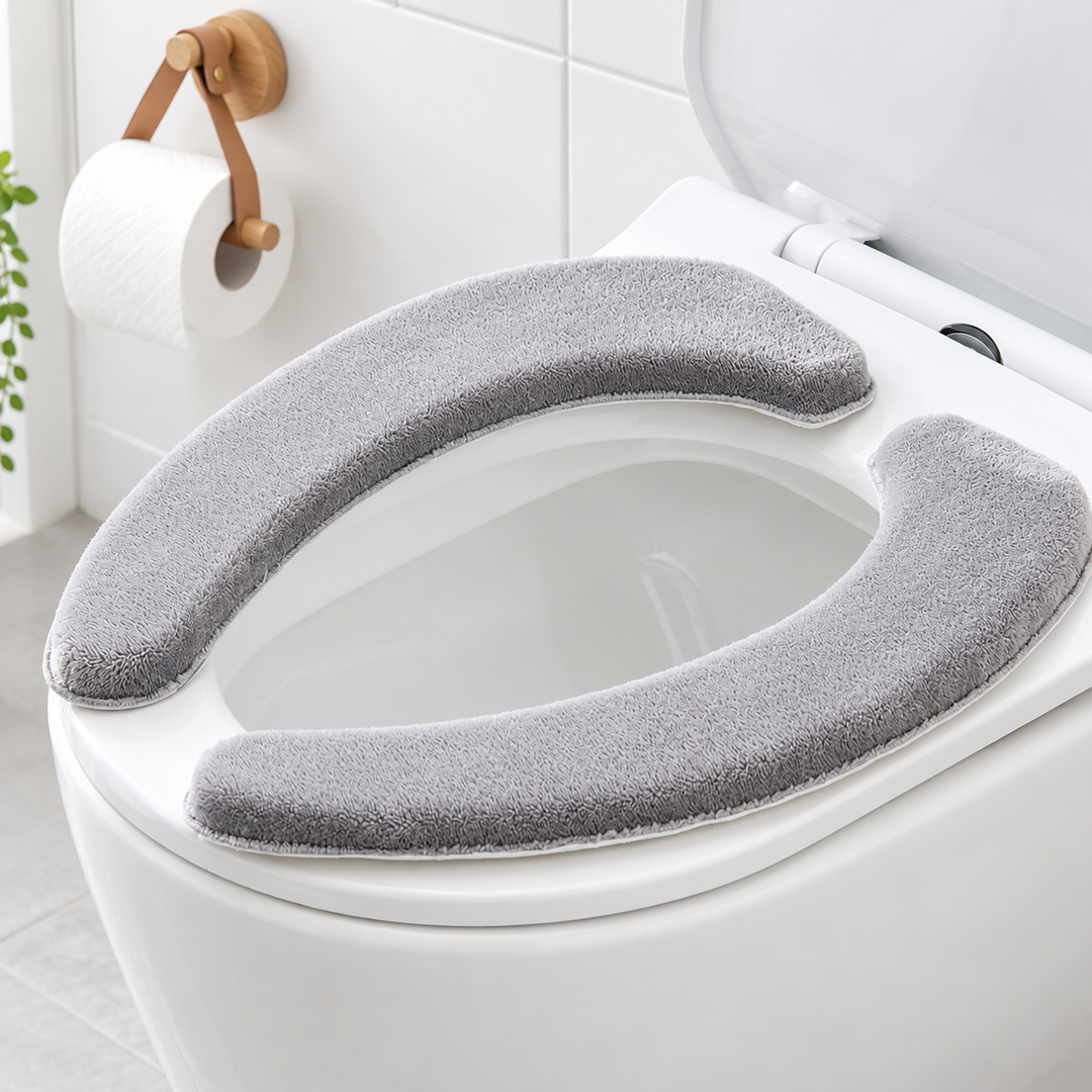 Plush Contoured U-Shaped Toilet Seat Cushion Pads Bowlift