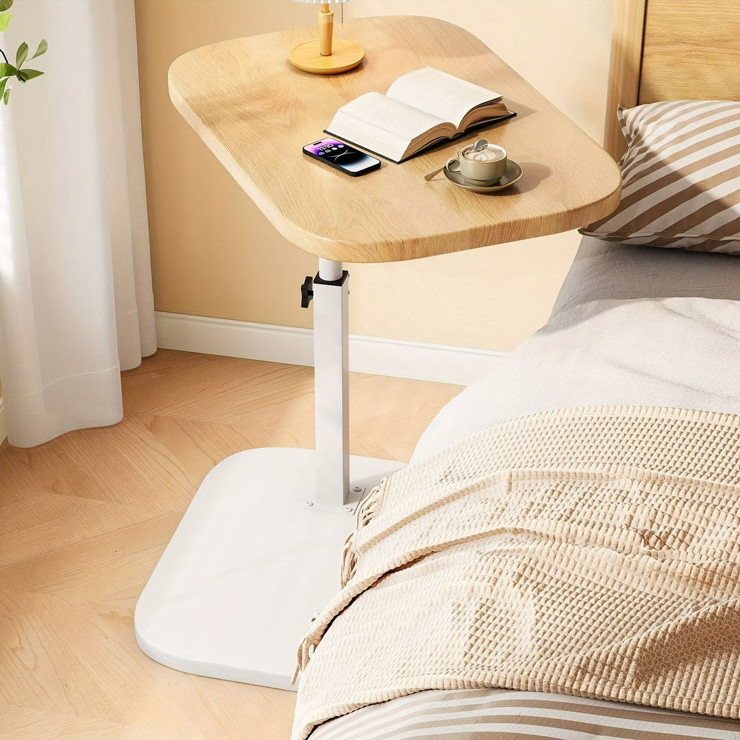 Adjustable Comfort Table – Wooden Side Table with Metal Frame | Bowlift