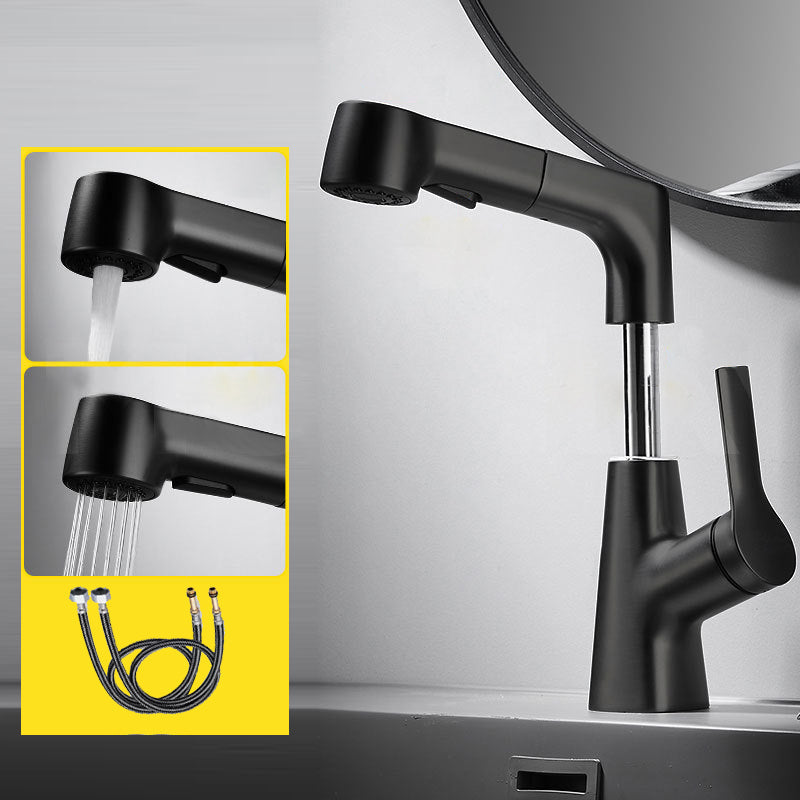 BowLift | 1-Handle Brushed Nickel Widespread Faucet Single Hole Bathroom Vessel Faucet with Brass