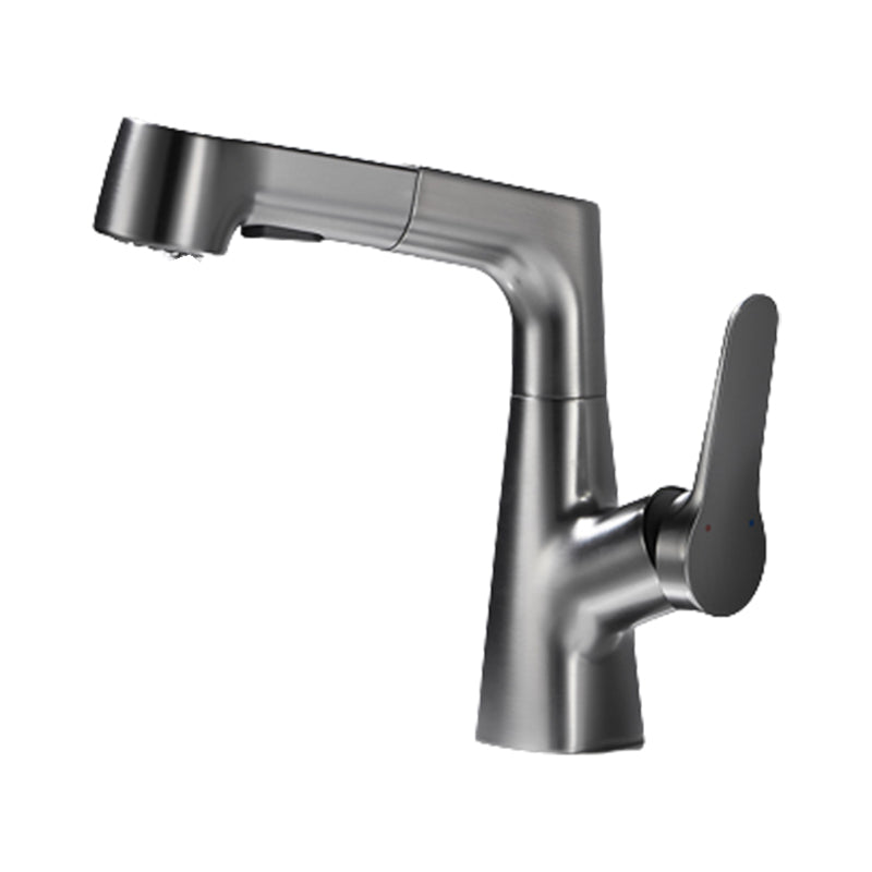 BowLift | 1-Handle Brushed Nickel Widespread Faucet Single Hole Bathroom Vessel Faucet with Brass