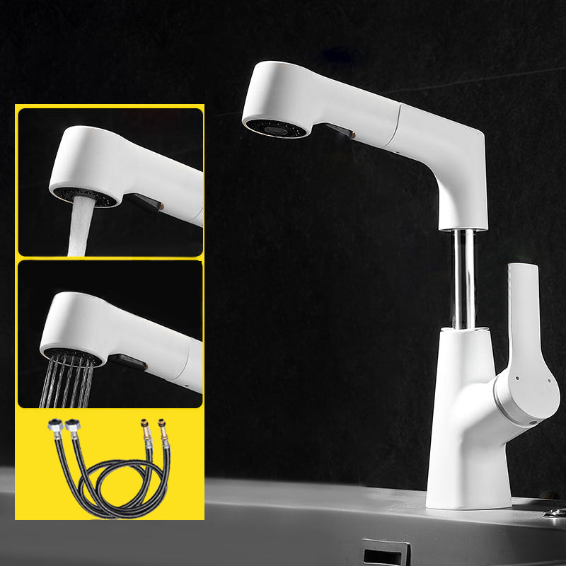 BowLift | 1-Handle Brushed Nickel Widespread Faucet Single Hole Bathroom Vessel Faucet with Brass