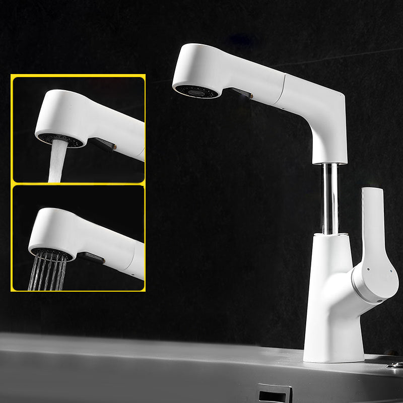 BowLift | 1-Handle Brushed Nickel Widespread Faucet Single Hole Bathroom Vessel Faucet with Brass