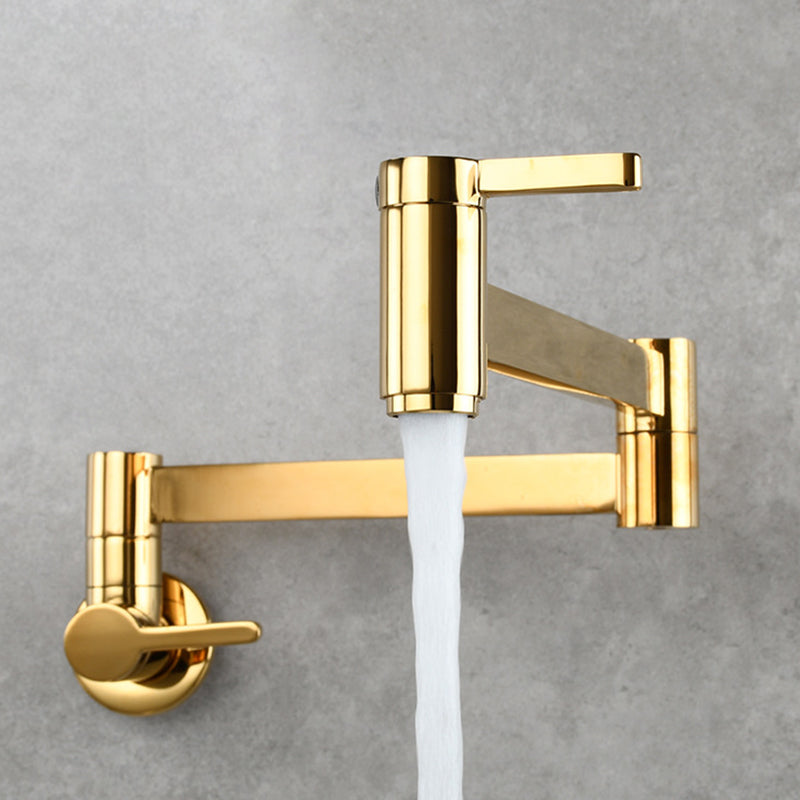 BowLift | 1-handle brushed nickel widespread faucet 1 hole wall-mounted bathroom faucet with brass