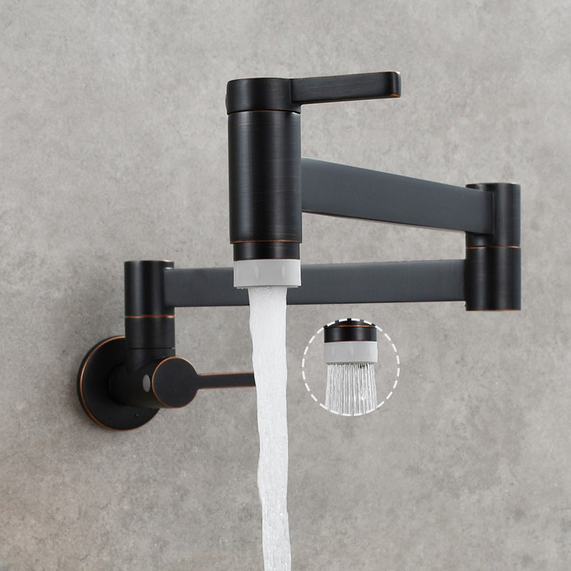 BowLift | 1-handle brushed nickel widespread faucet 1 hole wall-mounted bathroom faucet with brass