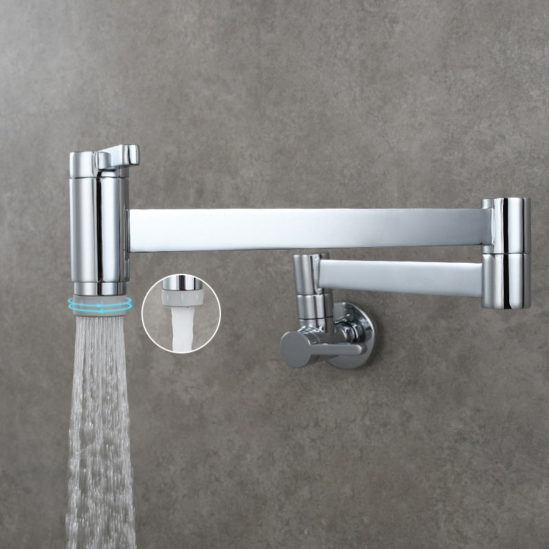 BowLift | 1-handle brushed nickel widespread faucet 1 hole wall-mounted bathroom faucet with brass