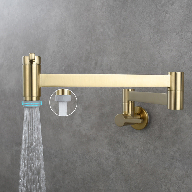 BowLift | 1-handle brushed nickel widespread faucet 1 hole wall-mounted bathroom faucet with brass