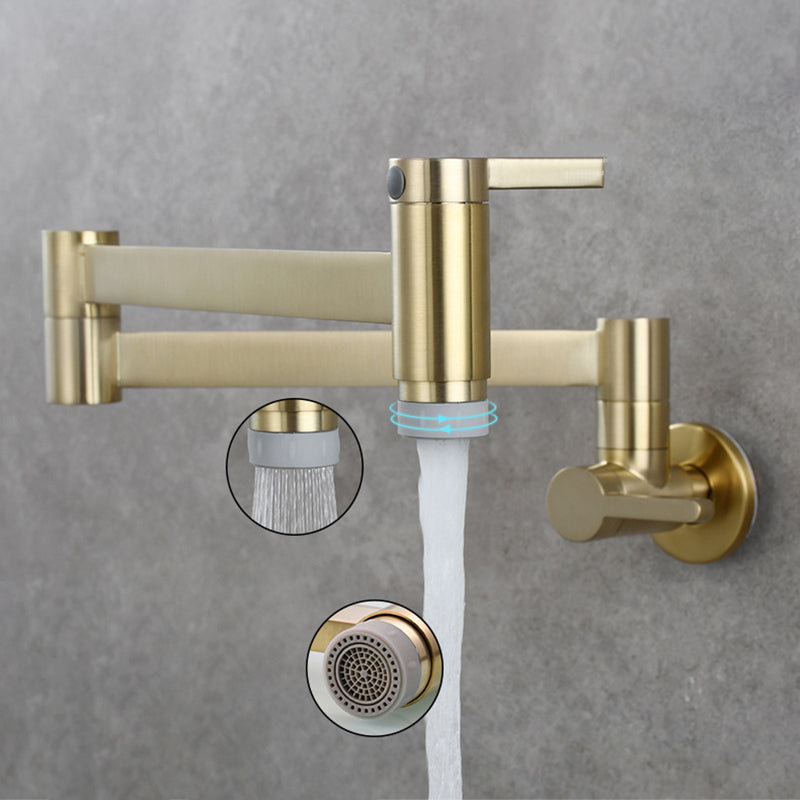 BowLift | 1-handle brushed nickel widespread faucet 1 hole wall-mounted bathroom faucet with brass
