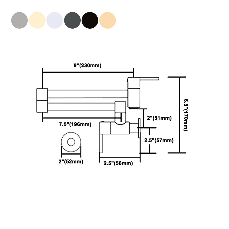 BowLift | 1-handle brushed nickel widespread faucet 1 hole wall-mounted bathroom faucet with brass
