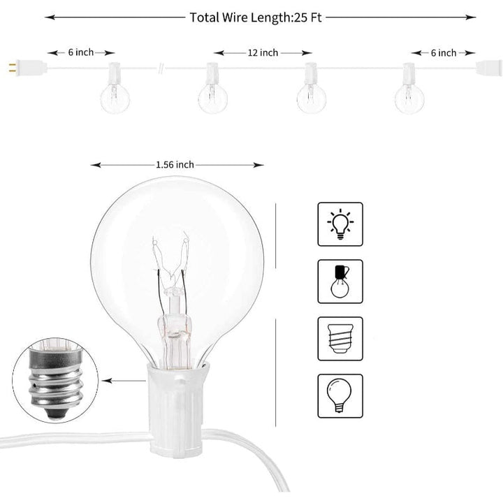 BowLift | Royaleva Outdoor Dimmable String Lights - 20 ft LED Ambient Lighting