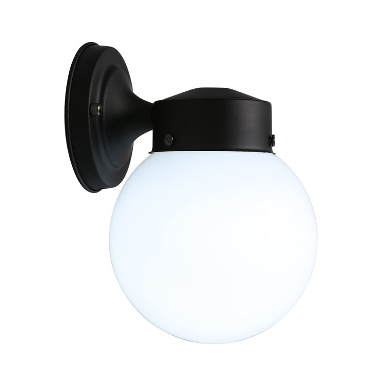 BowLift | Globe Wall Lamp Vintage 1 Light Mini Wall Fixture with White/Clear Glass Shade for Bathroom