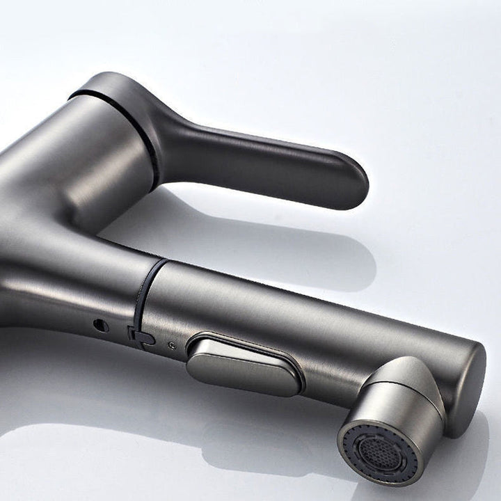 BowLift | Pull-out simple bathroom sink tap 1 hole single lever faucet
