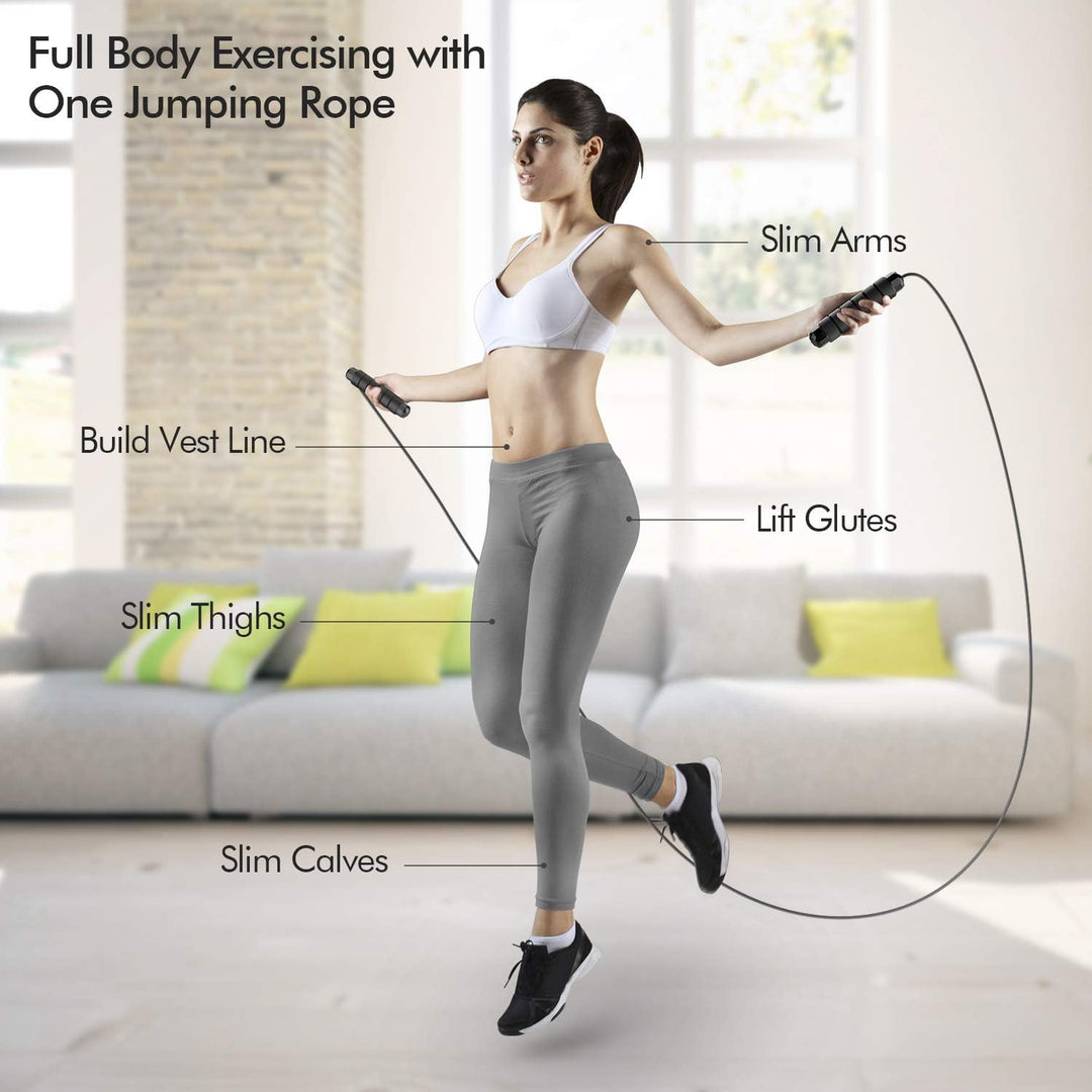 FlexiJump - Verstelbaar Tangle-Free Springtouw voor Fitness Bowlift