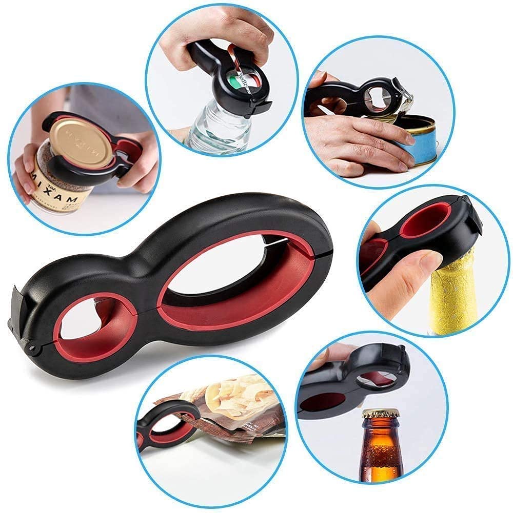 6-in-1 kitchen opener for bottles & jars | Bowlift