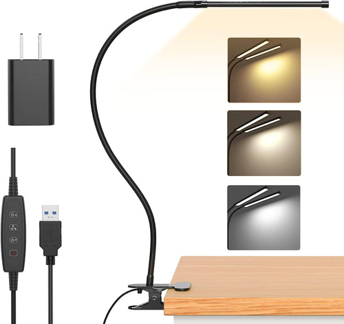 BowLift | 77 LED Desk Clamp Lamp with USB Power & Flexible Gooseneck – Serava