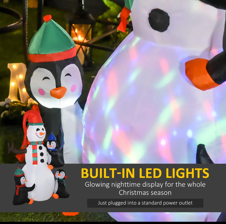 BowLift | 6ft Inflatable Snowman & Penguins