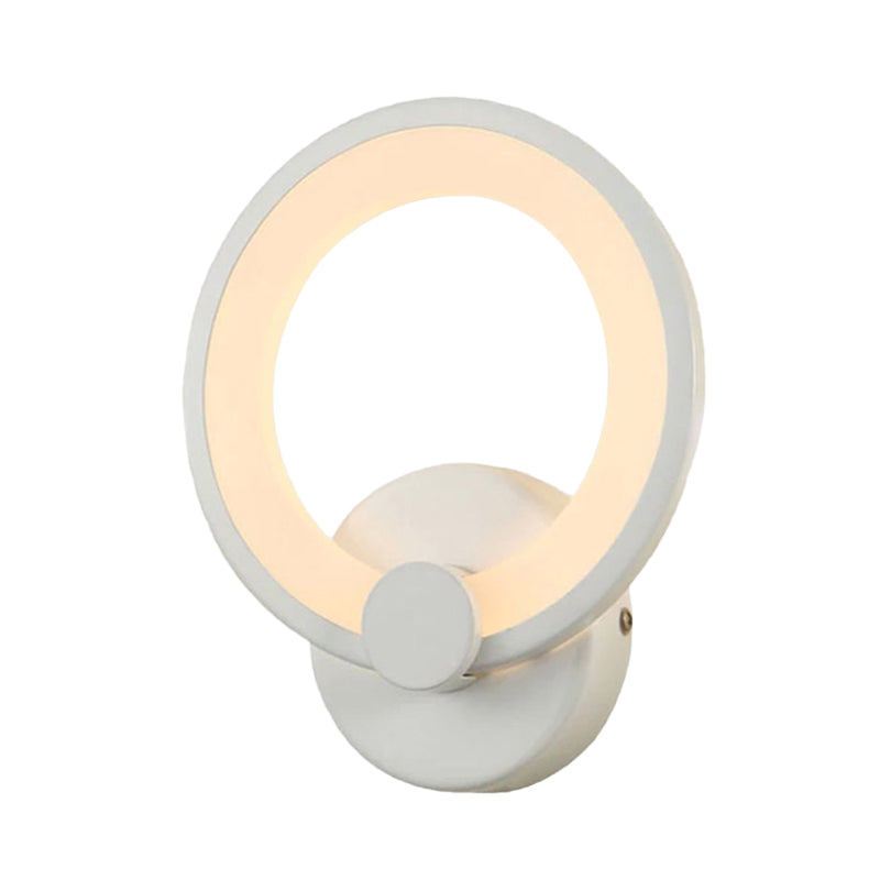 BowLift | White Hoop Wall Spotlight Lighting Simple LED Acrylic Wall-Mounted Lamp Light for Corner