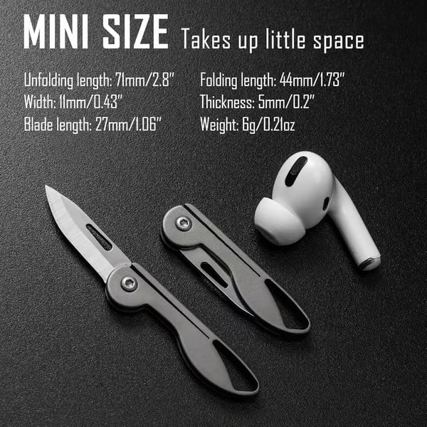 BowLift | Mini Titanium Alloy Folding Pocket Knife