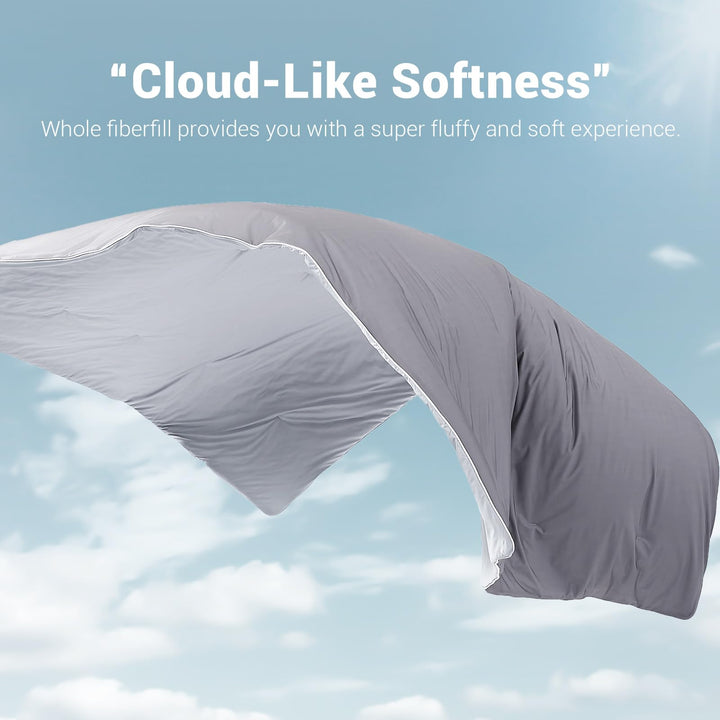 Cooling Comforter Q-Max > 0.5, Breathable & Soft, Gradient Gray | Bowlift