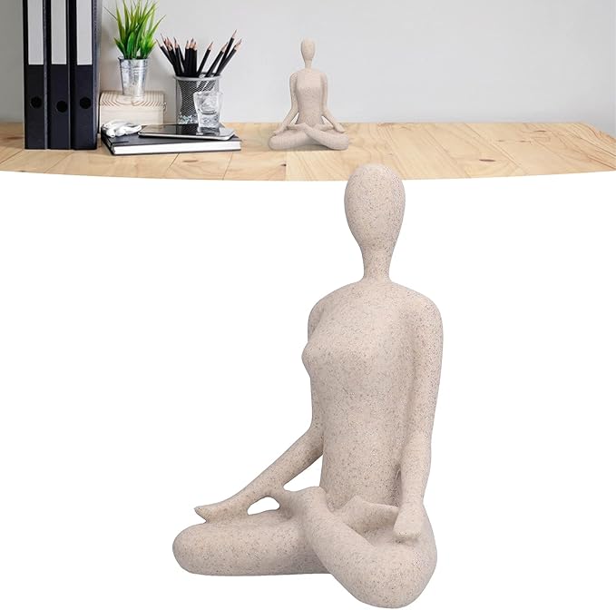 BowLift | ZenJoy Woman in Yoga Statue – Modern Indoor Decoration Made of Resin