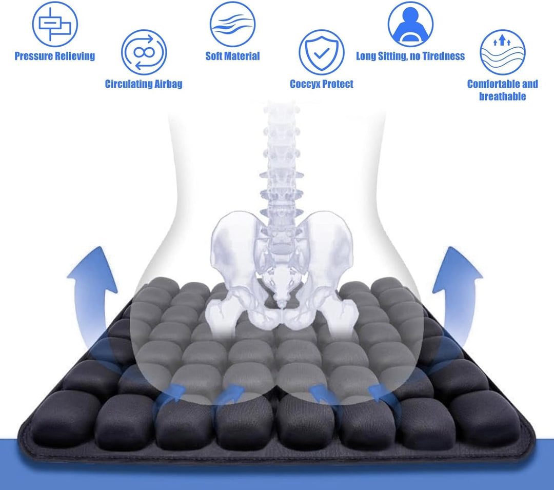 BowLift | Inflatable Travel Seat Cushion with Ergonomic Pressure Relief – AirComfort