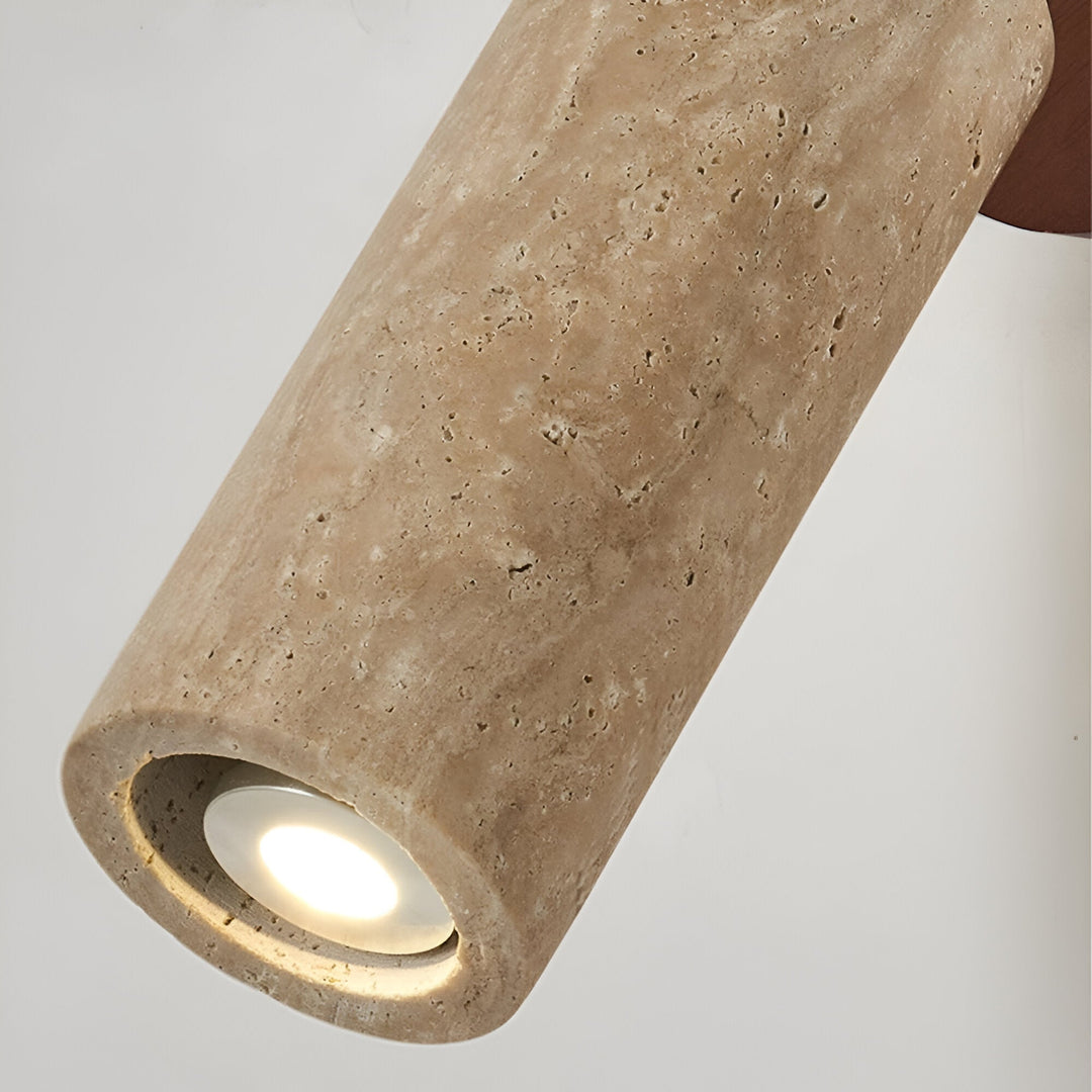 BowLift | Adjustable Travertine Wood LED Wall Lamp and Ceiling Lamp