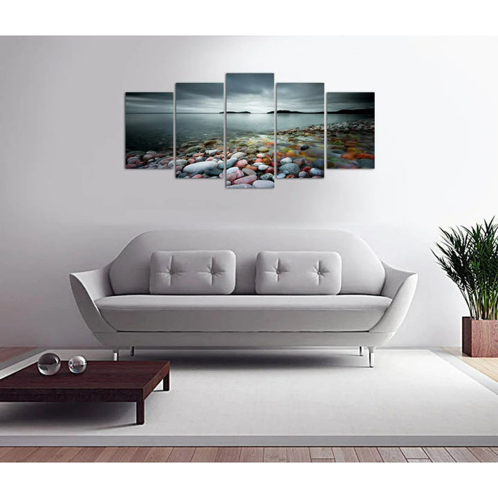Set Of 5 Lake View Decorative Canvas | Bowlift