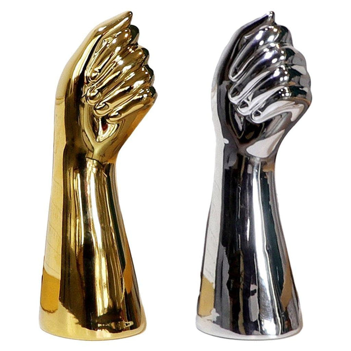 BowLift | Nordic Style Golden Hand Ceramic Vase - Modern Decorative Centerpiece for Home & Office