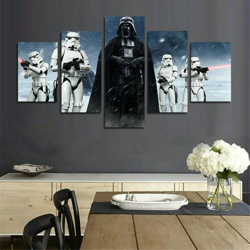 Set of 5 Death Vader Wall Canvas | Bowlift