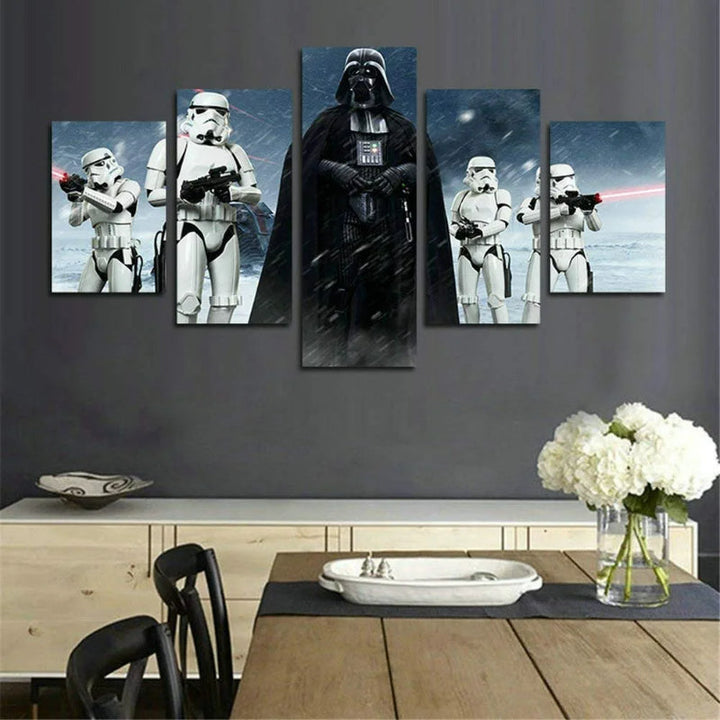 Set of 5 Death Vader Wall Canvas | Bowlift