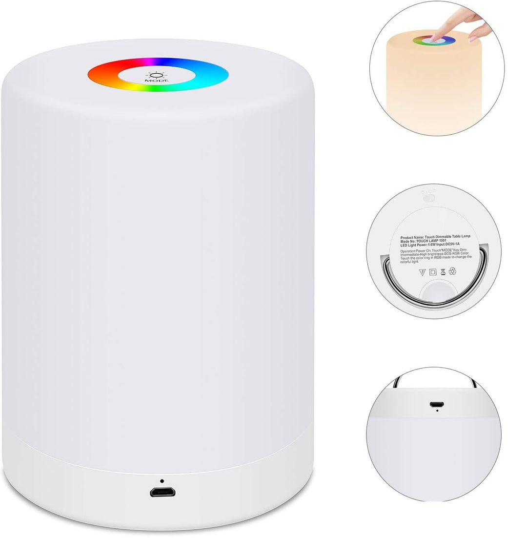 Dimmable Portable LED Lamp – Color Changing Table Lamp with Touch Control for Cozy Lighting | Bowlift