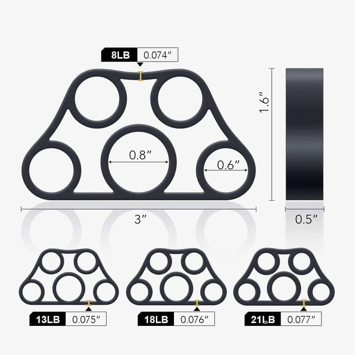 BowLift | set of 4 hand trainers for targeted finger and forearm strength