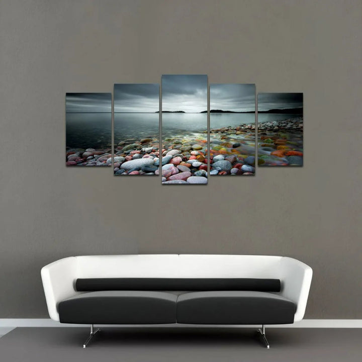 Set Of 5 Lake View Decorative Canvas | Bowlift