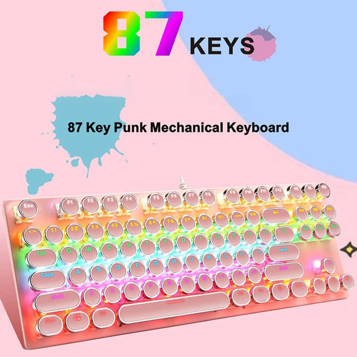BowLift | 87-Key Mechanical Gaming Keyboard RGB Backlit Blue Switch