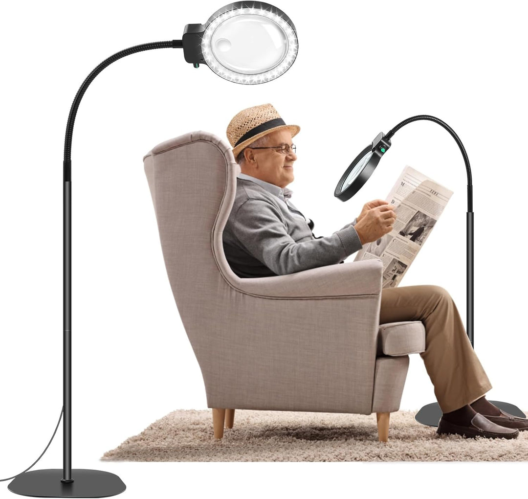 BowLift | Full-Page Magnifying Glass with LED Light – Hands-Free Reading Aid for Books, Crafts & Hobbies