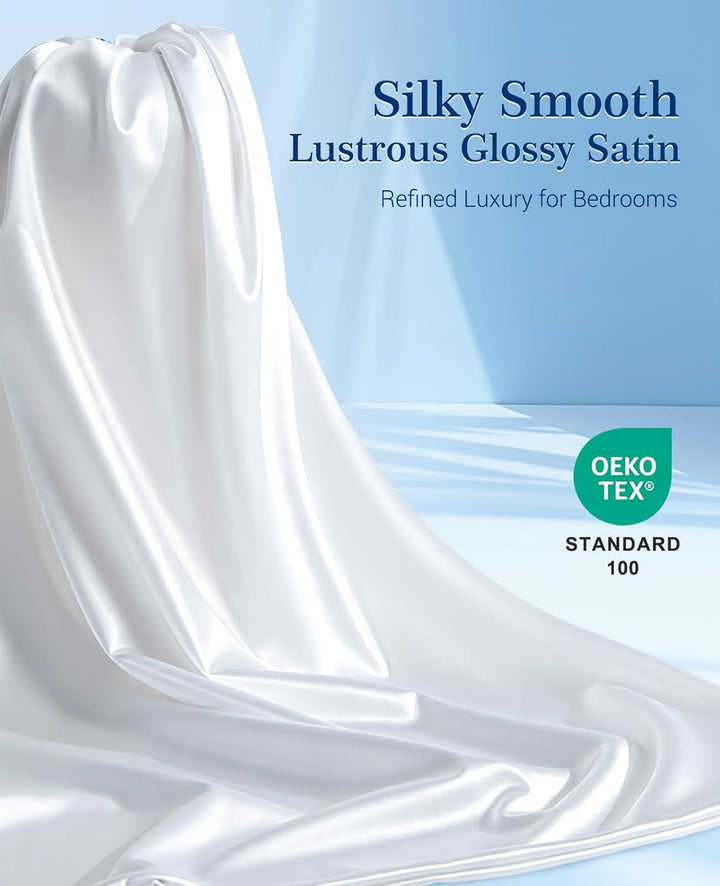 Cooling Pillowcases Q-max>0.5, 2-Pack, Soft & Hair-Friendly-White | Bowlift