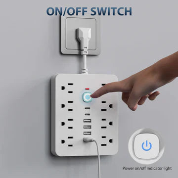 BowLift | 14-In-1 Power Strip With Surge Protection