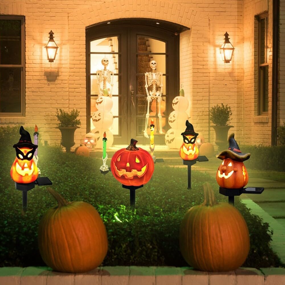 BowLift | Halloween Solar Lights – Decorative LED Garden Lights with Pumpkin and Witch Designs