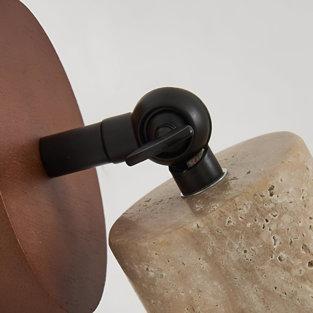 BowLift | Adjustable Travertine Wood LED Wall Lamp and Ceiling Lamp