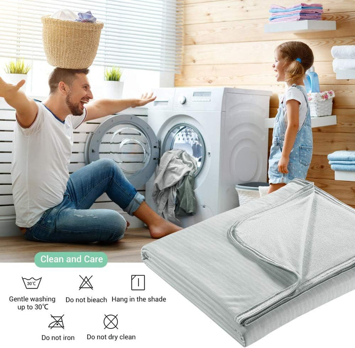 Cool Fiber Q-Max 0.4 Double-Sided Ice Silk Cooling Blanket – Gray | Bowlift