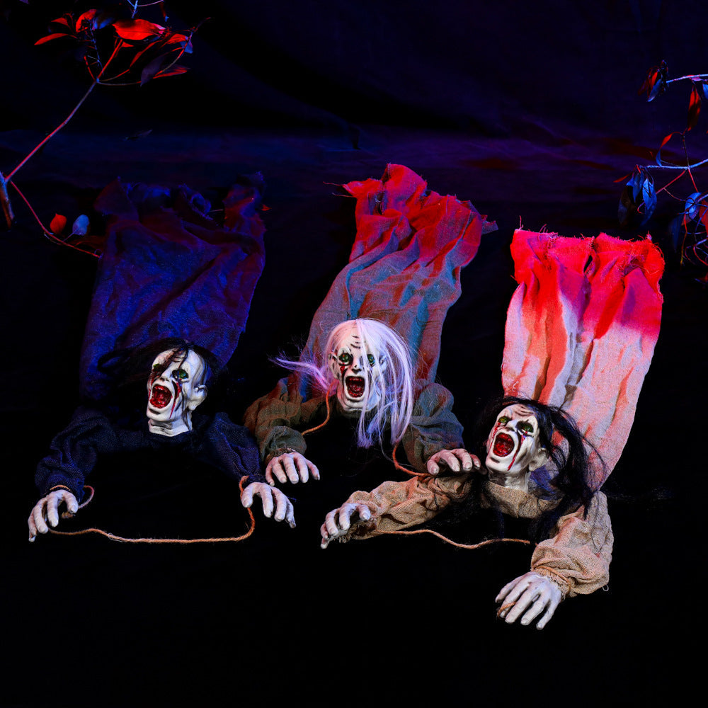 BowLift | Halloween Hanging Decoration – Creepy Ghost with Blood Stains