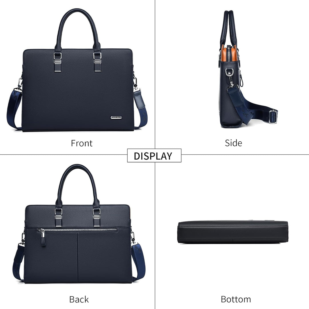 Genuine Leather Multi-Compartment Business Briefcase for Professionals | Bowlift