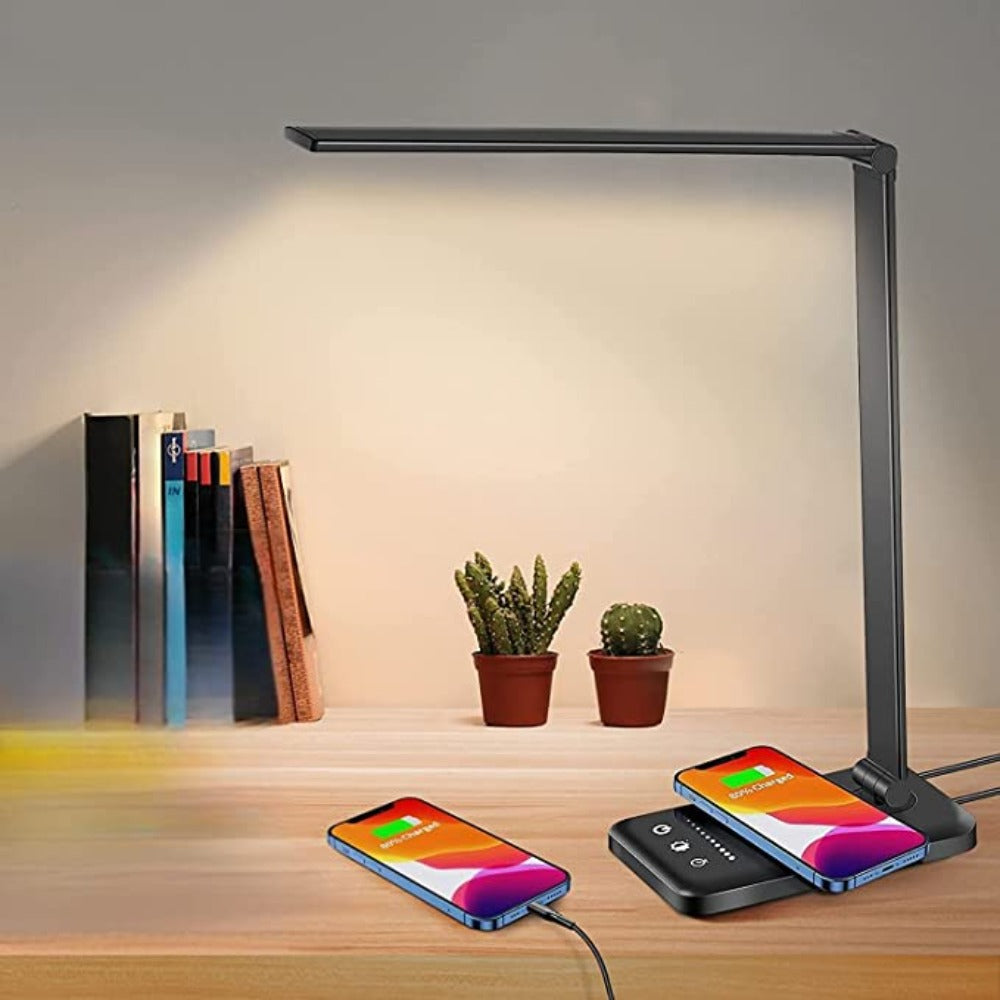LED TaBowlifte Lamp with USB Charging Port - 5 Light Settings & DimmaBowlifte Brightness for Desk and Reading | Bowlift