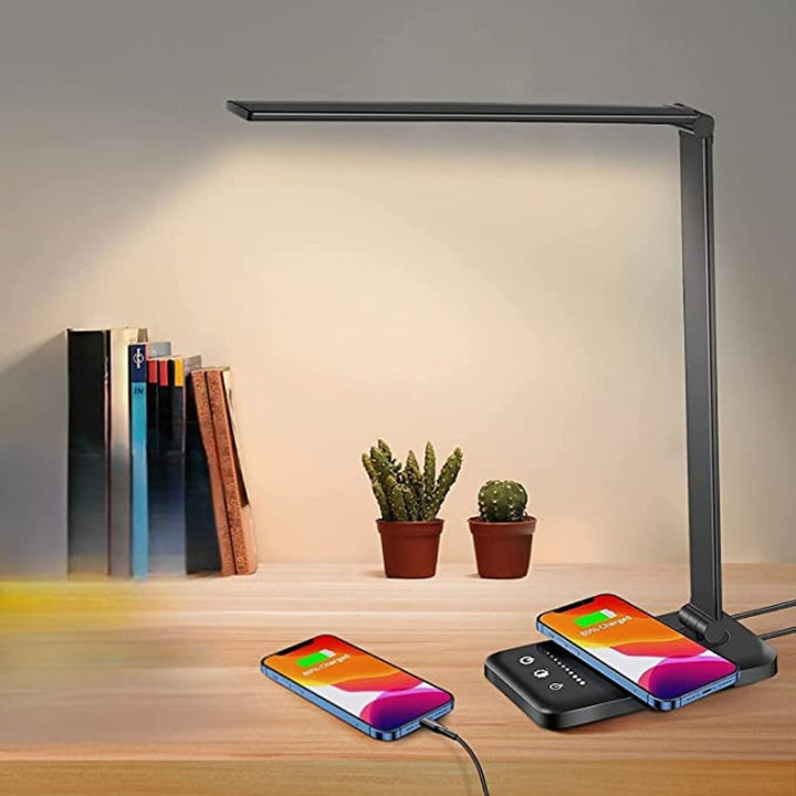 LED TaBowlifte Lamp with USB Charging Port - 5 Light Settings & DimmaBowlifte Brightness for Desk and Reading | Bowlift